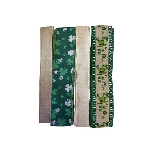 Saint Patrick’s Day Irish Sentiment Sign Ribbon Bundle Set DIY Wreath Making Kit - Picture 4 of 4